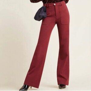 Anthropologie - the essential trouser - wine/ bordeaux - NWT - size 8